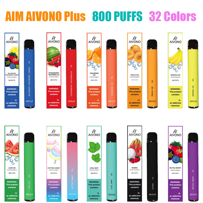 Puff 800 AIVONO AIM PLUS disposable e cigarettes Vape Pen 2% 5% 0% Strength 550MAH Battery 3.2ml Pre-filled puff sigarette 32 Colors
Puff 800 AIVONO AIM PLUS disposable e cigarettes Vape Pen 2% 5% 0% Strength 550MAH Battery 3.2ml Pre-filled puff sigarette 32 Colors