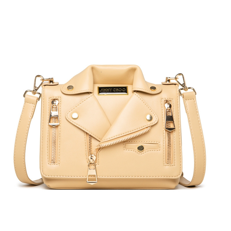 Evening Bags European n Highquality Leather Motorcycle Clothing Shoulder Rivet Zipper Jacket Messenger Women Handbag 230131 4
