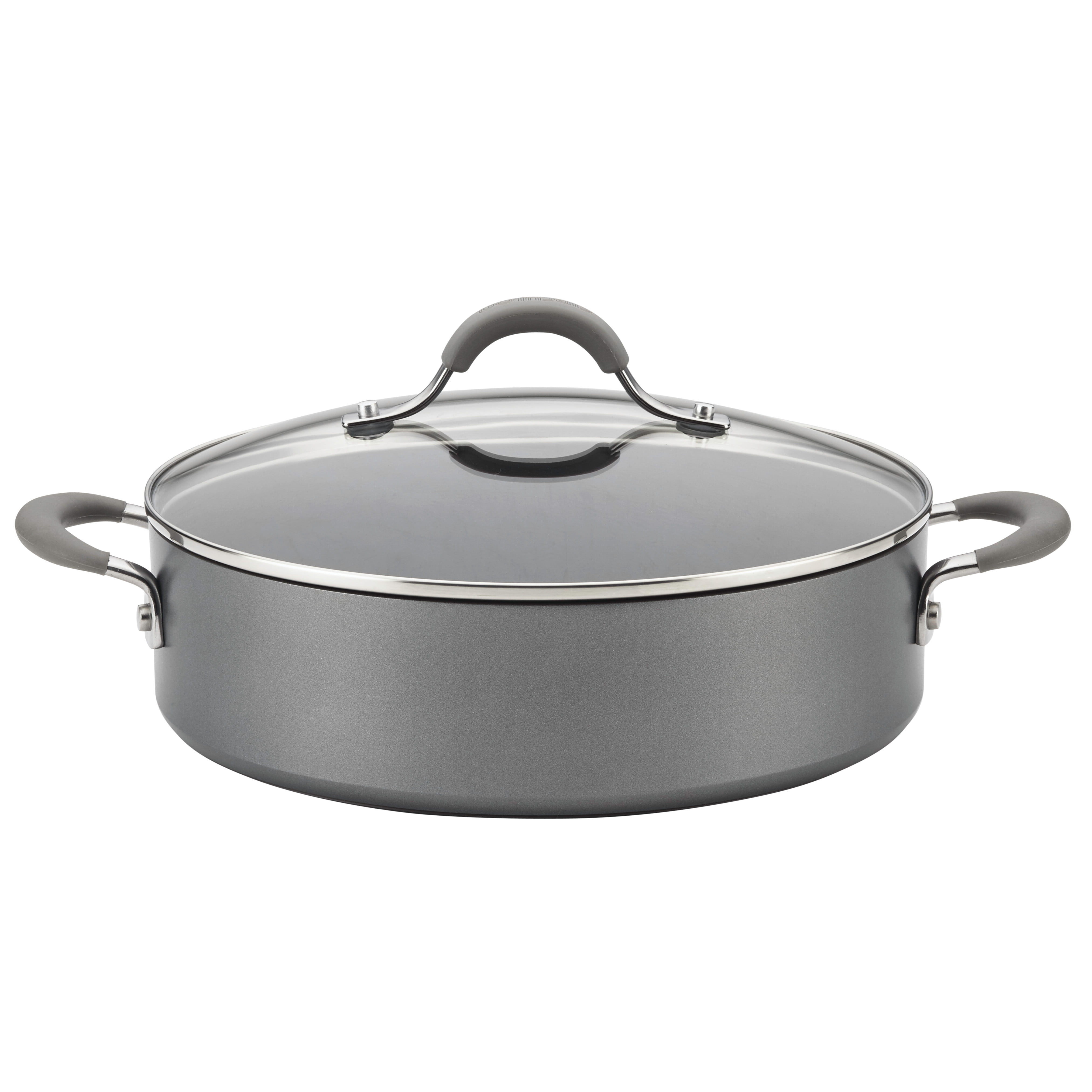 Circulon Elementum Hard-Anodized Nonstick Covered Sauteuse 4 Quart Oyster Gray
Circulon Elementum Hard-Anodized Nonstick Covered Sauteuse 4 Quart Oyster Gray