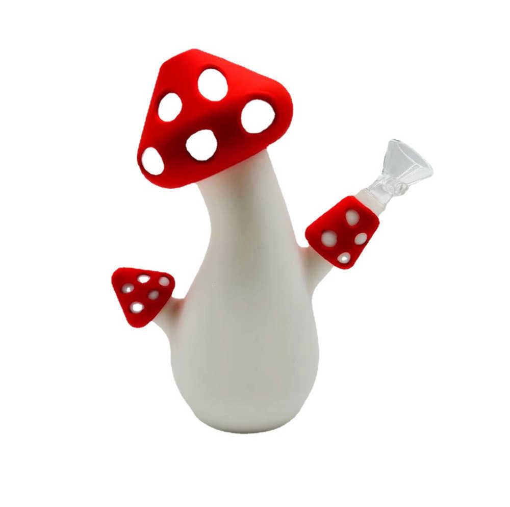 Hookahs New style mushroom silicone bong mini bong with glass bowl smoking pipes unbreakable dab rig
Hookahs New style mushroom silicone bong mini bong with glass bowl smoking pipes unbreakable dab rig