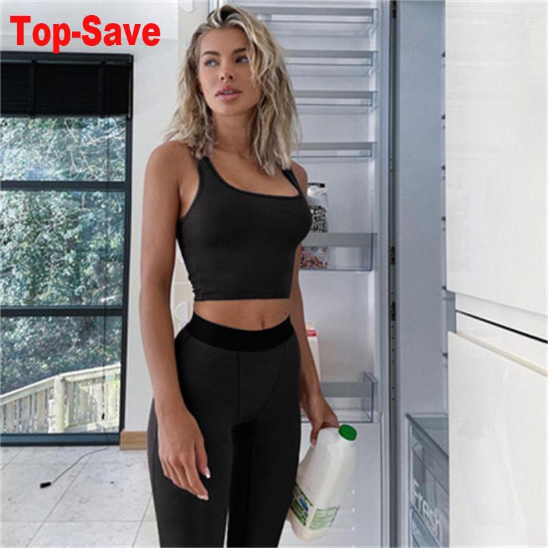 Women's Two Piece Pants Streetwear Casual Women Tracksuit Tights Sportswear Fitness Suit Female Clothing Workout Set Crop Top Bodycon