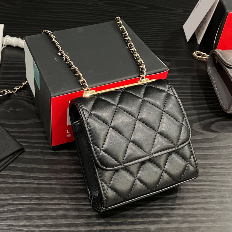 Womens Designer Trendy Vanity Lipstick Bags Gold Metal Hardware Matelasse Chain Crossbody Shoulder Cosmetic Case Turn Lock Black White Grey Handbags 11X12CM, Box
Womens Designer Trendy Vanity Lipstick Bags Gold Metal Hardware Matelasse Chain Crossbody Shoulder Cosmetic Case Turn Lock Black White Grey Handbags 11X12CM, Box