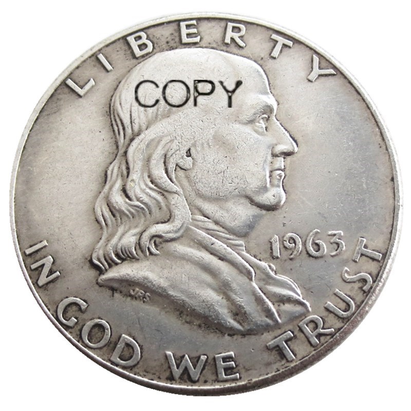 US 1963PD Franklin Half Dollar Craft Silver Plated Copy Coin Brass Ornaments home decoration accessories
US 1963PD Franklin Half Dollar Craft Silver Plated Copy Coin Brass Ornaments home decoration accessories