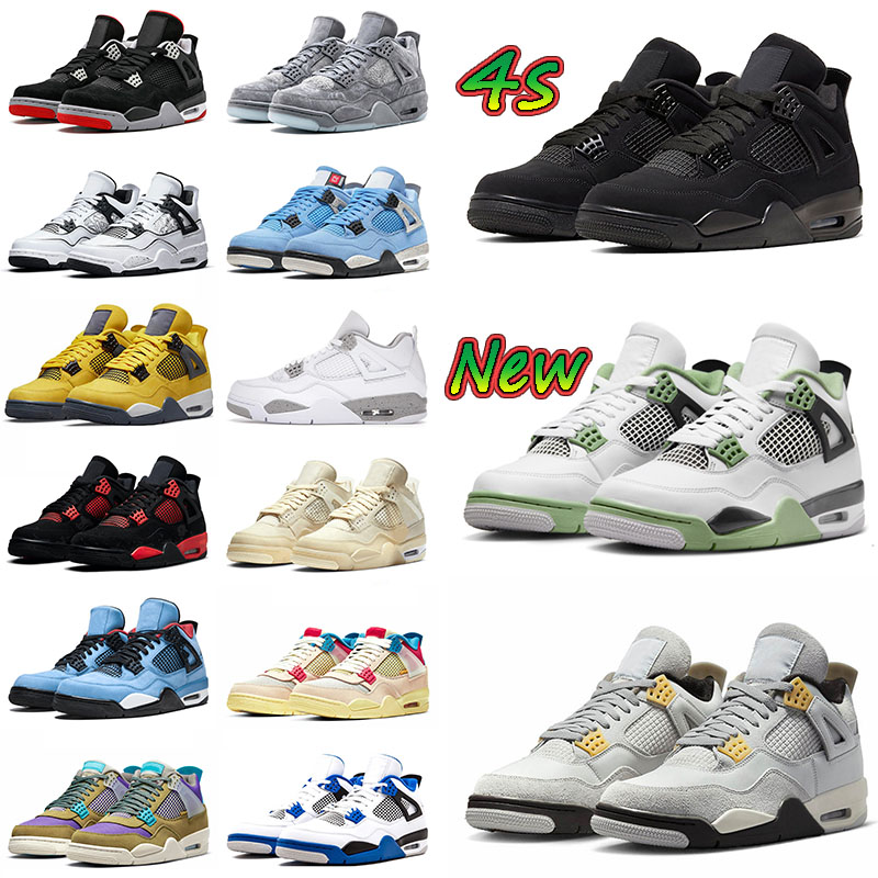 Original Jumpman 4 4s VI Mens Basketball Shoes Sail University Blue Infrared White Oreo Cactus Jack Bred Black Cat Analyzes What The Sports Sneak