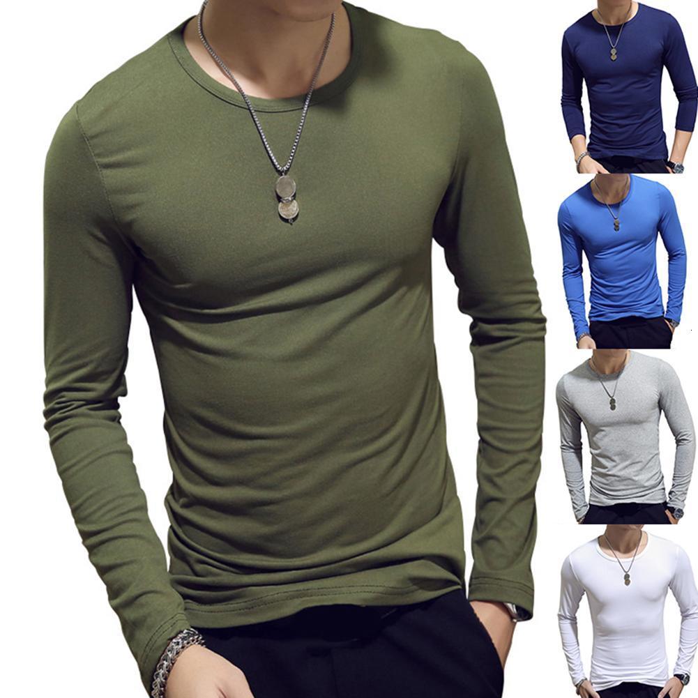 Men's TShirts Men Shirt Long leeve Cotton Spring Autumn hermal Undershirt Armor Mens Shirts Full Sleeve Round Neck Casual Men'S ees 230130