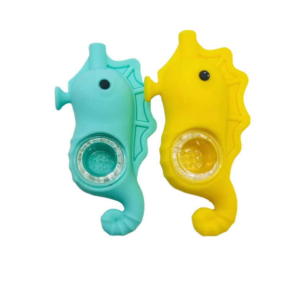 Wholesale Seahorse Smoking Silicone Pipes Multi Color Silicone Smoking Pipes Mini Portable Hand tube Pipe for tobacco Dry Herb
Wholesale Seahorse Smoking Silicone Pipes Multi Color Silicone Smoking Pipes Mini Portable Hand tube Pipe for tobacco Dry Herb