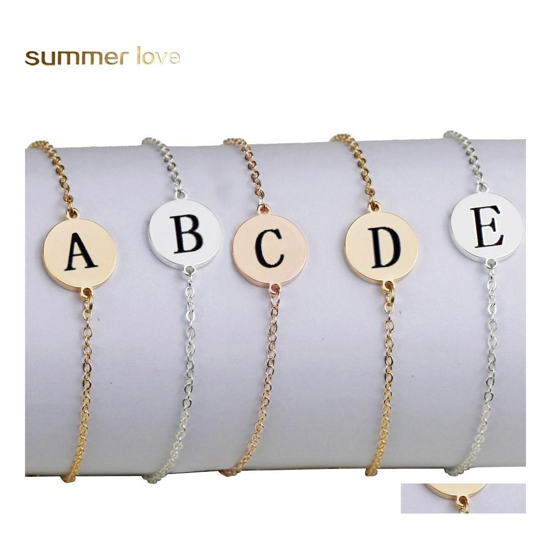 Charm Bracelets Tiny 26 Initial Letter Bracelet Gold Personalized Dainty Name Stainless Steel Women Minimal Jewelry Party Drop Delive Ot37T
Charm Bracelets Tiny 26 Initial Letter Bracelet Gold Personalized Dainty Name Stainless Steel Women Minimal Jewelry Party Drop Delive Ot37T