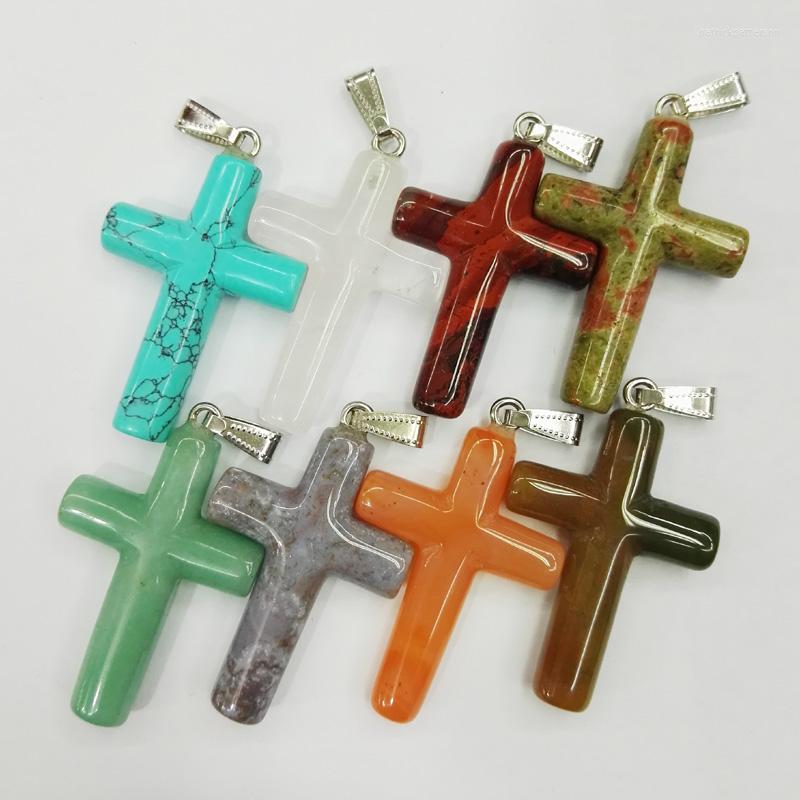 Pendant Necklaces Wholesale Fashion Natural Mixed Cross Stone Pendants Charms Fit Jewelry Making 8pcs/lot
Pendant Necklaces Wholesale Fashion Natural Mixed Cross Stone Pendants Charms Fit Jewelry Making 8pcs/lot