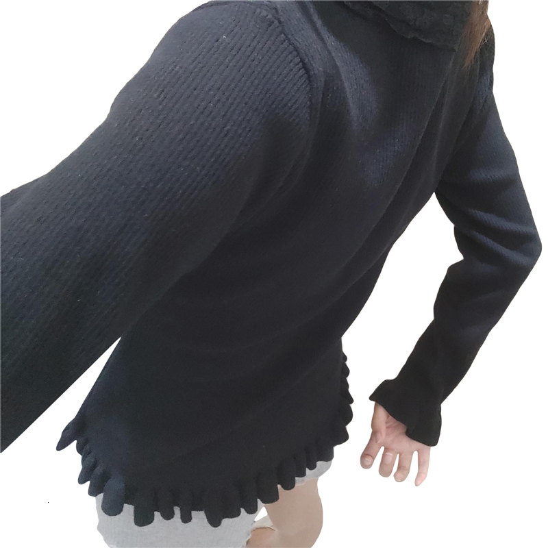 Women's TShirt Xingqing Lace Shirt Fairy Grunge Clothes y2k Aesthetic Single Breasted Long Sleeve Top V Neck Ribbed Tee Streetwear 230206