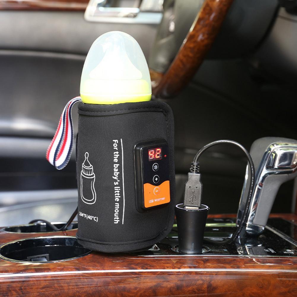 Bottle Warmers Sterilizers# Smart USB Baby Bottle Warmer Bag Milk Water Nursing Bottle Heater LCD Display Travel Portable Bottle Heater Milk Heating K