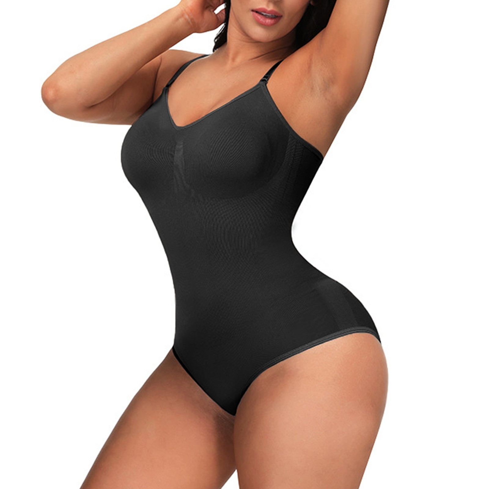 Women's Shapers Seamless Shapewear Bodysuit For Women Tummy Control Butt Lifter Body Shaper Invisible Under Dress Slimming Strap Thong Underwear 
