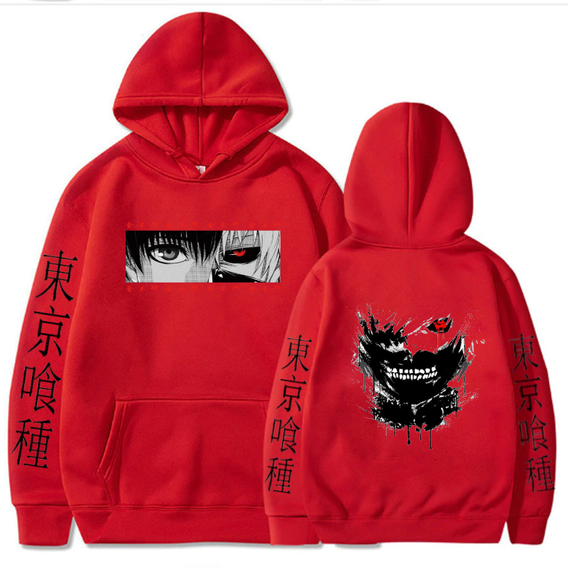 Men's Hoodies Sweatshirts Anime Hoodie Tokyo Ghoul Kenaki Men Women Casual Loose Print Pullover Harajuku Streetwear Clothing 230130 - view 5