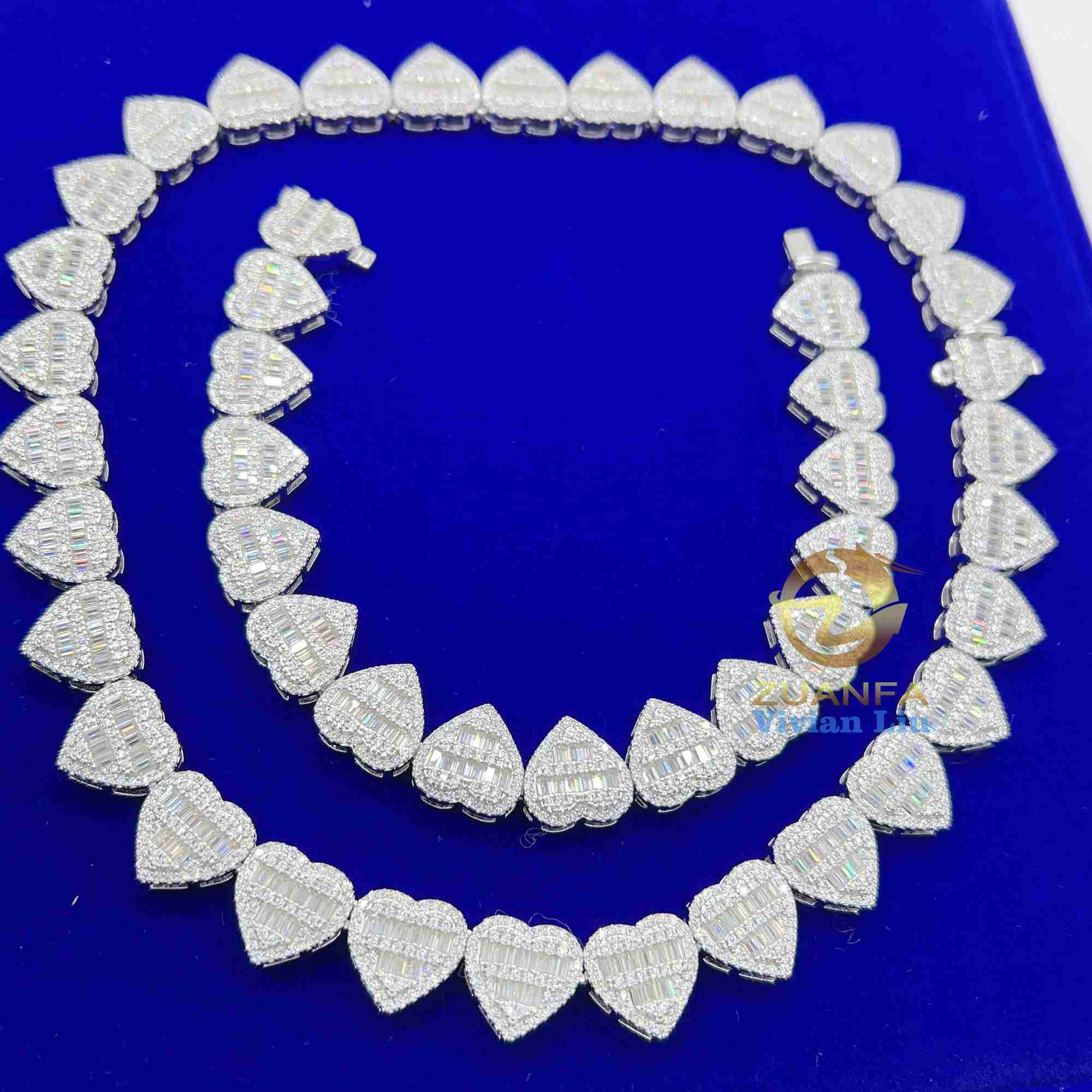 Women Necklace Fine Jewelry Silver 925 Iced Out Diamond Vvs Moissanite Hip Hop Chain