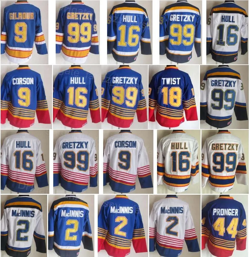CUSTOM Men Vintage Hockey Retro 9 Doug Gilmour Jerseys 18 Tony Twist 16 Brett Hull 99 Wayne Gretzky 2 Al Macinnis 44 Chris Pronger 7 Joe Mul, 9 blue
CUSTOM Men Vintage Hockey Retro 9 Doug Gilmour Jerseys 18 Tony Twist 16 Brett Hull 99 Wayne Gretzky 2 Al Macinnis 44 Chris Pronger 7 Joe Mul, 9 blue