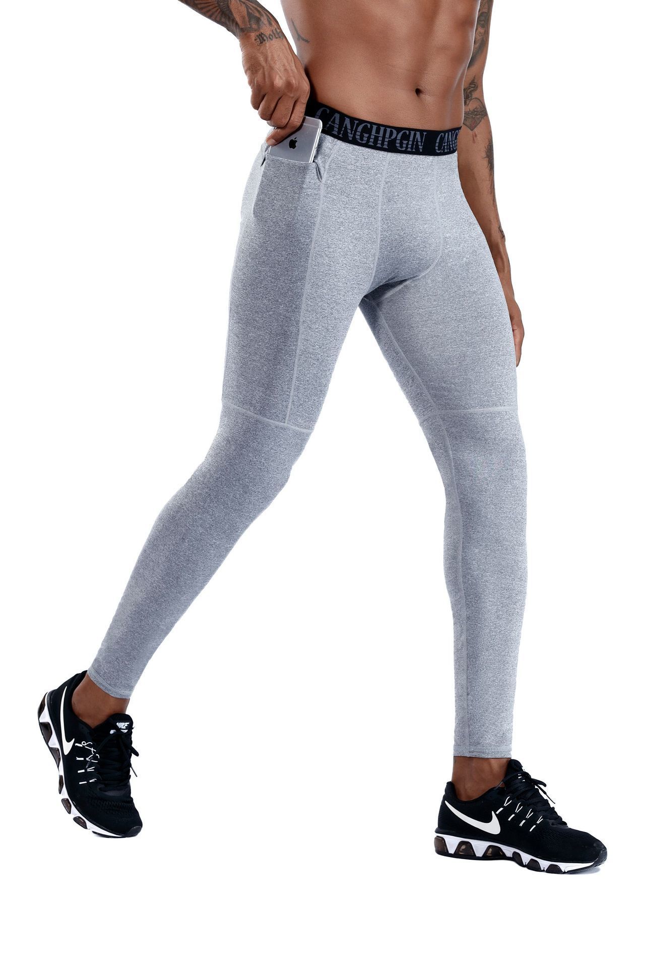 Men's Pants S3XL Men Outdoor Cycling Sports Leggings Tights Long Jogger Running Solid Indoor Trousers 230131