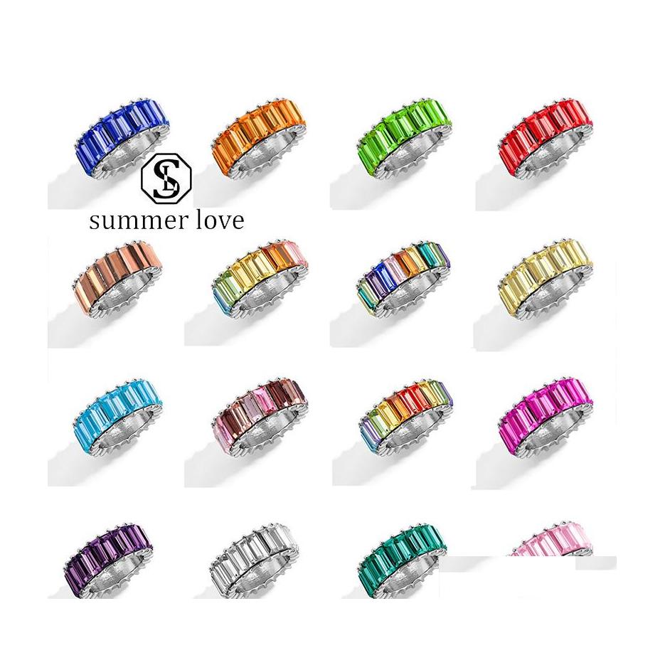 Band Rings Rainbow Crystal Classic Colorf Engagement Ring For Men Women Sier Plated Fashion Wedding Jewelry Gifty Drop Delivery Dheec
Band Rings Rainbow Crystal Classic Colorf Engagement Ring For Men Women Sier Plated Fashion Wedding Jewelry Gifty Drop Delivery Dheec