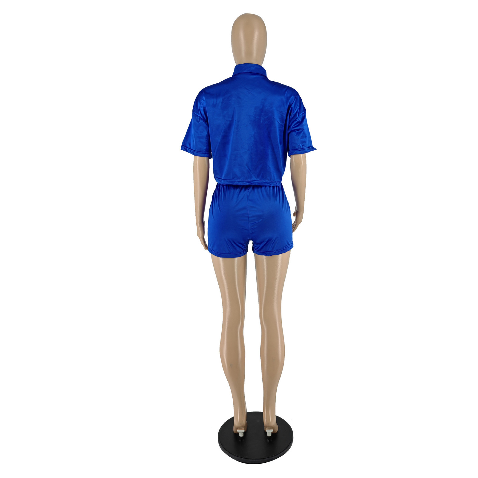 Women's Two Piece Pants Casual Women Tracksuit Biker 2 Set Elasticity Shirt Short Sportsuit Solid Color Matching Suit Clothes Outfit 230131