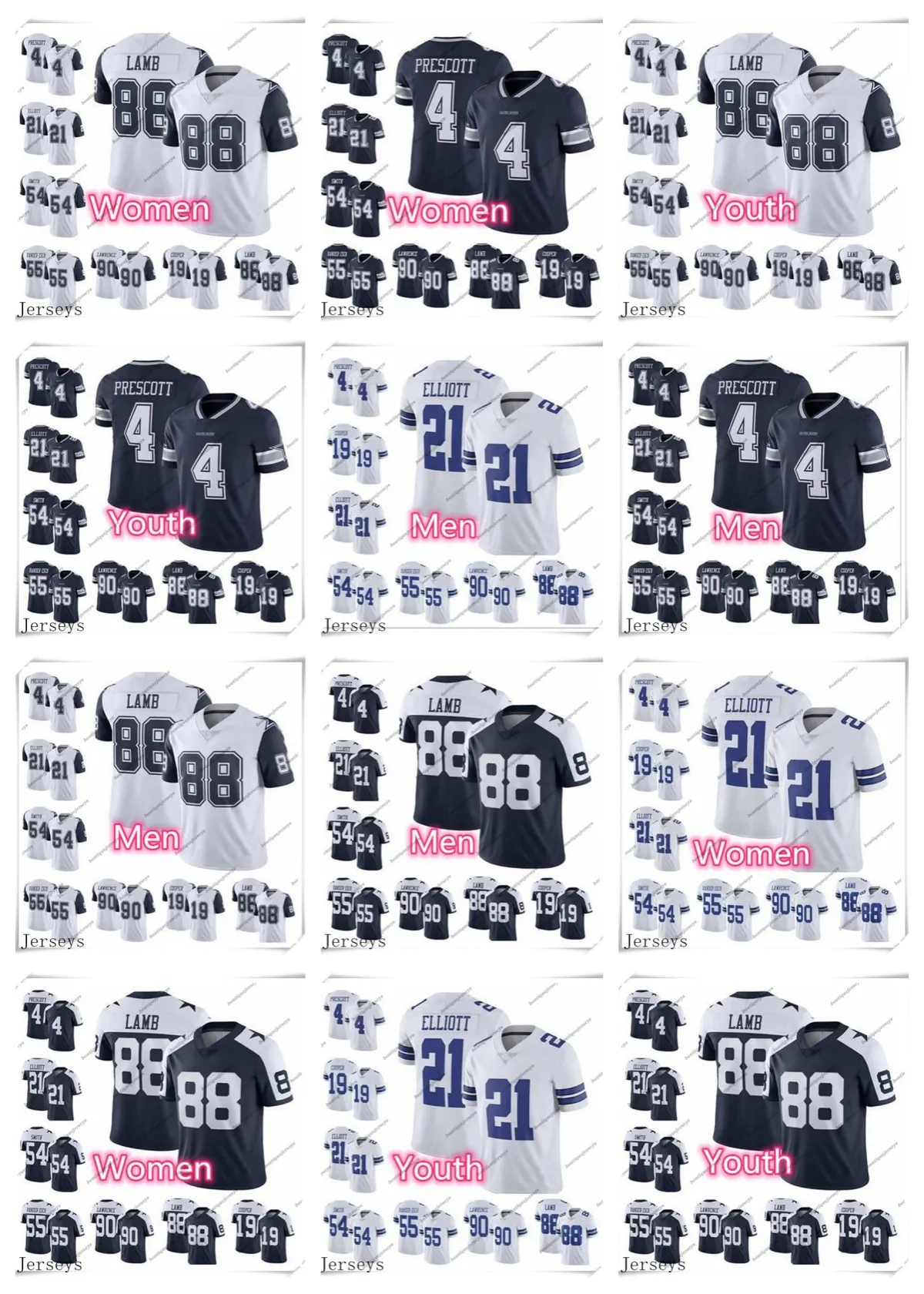 CUSTOM Dallas''Cowboys''Men Jersey 19 Amari Cooper 4 Dak Prescott 21 Ezekiel Elliott 55 Leighton Vander Esch Women Kids 88 CeeDee Smith''NFL
CUSTOM Dallas''Cowboys''Men Jersey 19 Amari Cooper 4 Dak Prescott 21 Ezekiel Elliott 55 Leighton Vander Esch Women Kids 88 CeeDee Smith''NFL