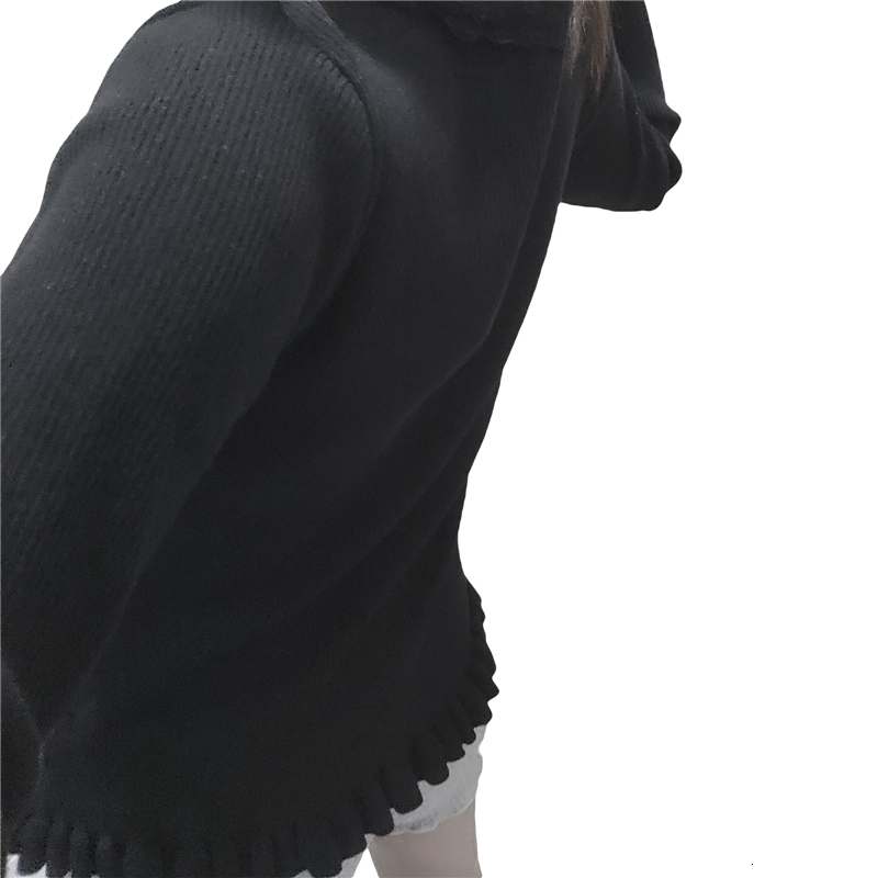 Women's TShirt Xingqing Lace Shirt Fairy Grunge Clothes y2k Aesthetic Single Breasted Long Sleeve Top V Neck Ribbed Tee Streetwear 230206