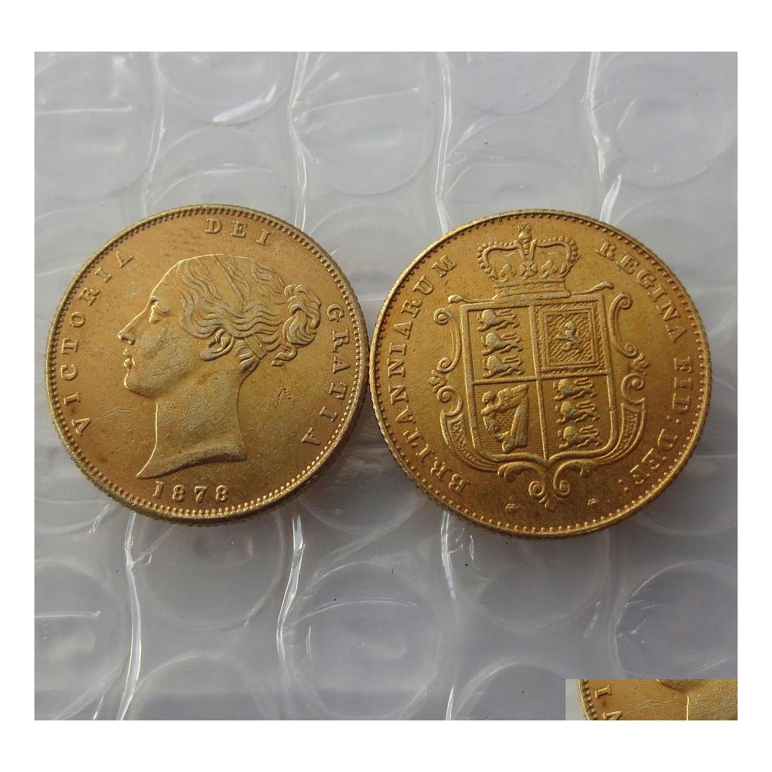 Arts And Crafts 1878 Queen Victoria Young Head Gold Coin Very Rare Half Sovereign Die Copy Promotion Factory Price Nice Home Accesso Dhixa
Arts And Crafts 1878 Queen Victoria Young Head Gold Coin Very Rare Half Sovereign Die Copy Promotion Factory Price Nice Home Accesso Dhixa