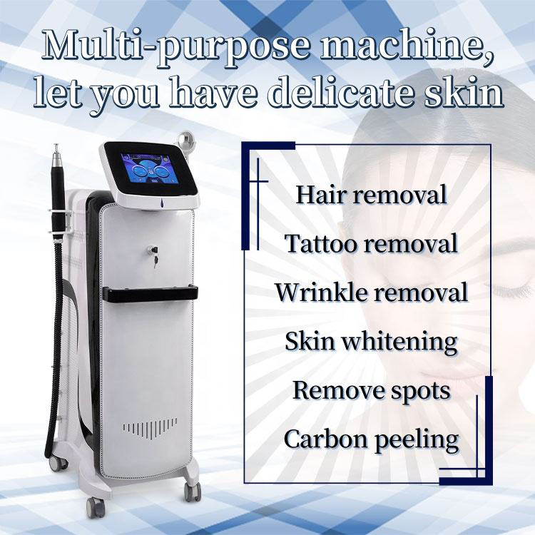 Laser 3 Wave Diode 808 Painless Ice 2in1 755 808 1064nm Removal Device Laser Hair Removal And Tattoo Machine