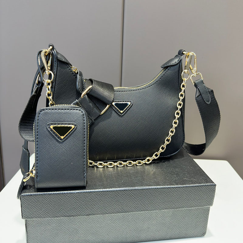 Nylon Hobo Underarm Bags Handbags Chains Cross Body Bag Women Shoulder Two-piece set Bags Handbag purse Lady Pouch Metal Zipper Hot sell Lady Wallet Fashion Letters, Black-gold chain
Nylon Hobo Underarm Bags Handbags Chains Cross Body Bag Women Shoulder Two-piece set Bags Handbag purse Lady Pouch Metal Zipper Hot sell Lady Wallet Fashion Letters, Black-gold chain