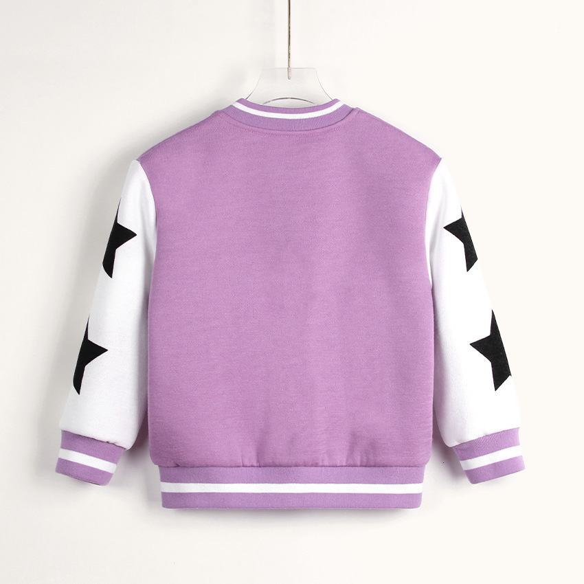 Jackets Children Girl Clothing Bomber Jacket Spring Autumn Long Sleeve V-Neck Baseball Coat Letter Printed Outerwear Baby Kids Costume 230731