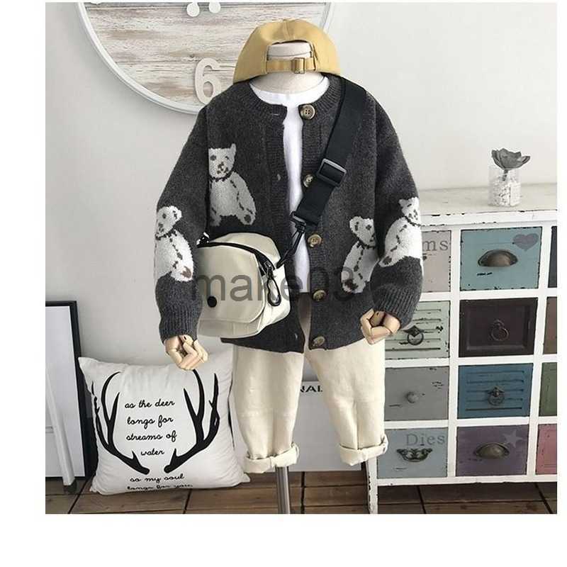 Cardigan Kids Boys Girls Cardigan Sweaters Cartoon Autumn Winter Baby Girl Solid Cotton Sweater Jacket Boy Children Knitted Sweaters Girl J230801