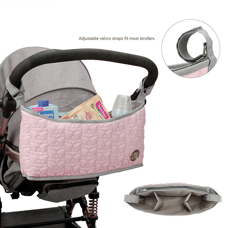 Stroller Parts Accessories Soild Color Baby Stroller Bags Accessories Stroller Organizer Mommy Travel Bags Buggy Pram Cart Storage Basket Hook Mom Bac