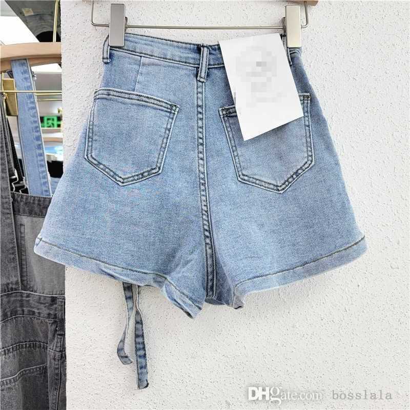 2023 Fashion Womens Shorts Skirts Elastic Jeans Irregular Multi Pocket Cargo Pants Zipper Bag Shorts Spring Summer New Denim Skirt Pants