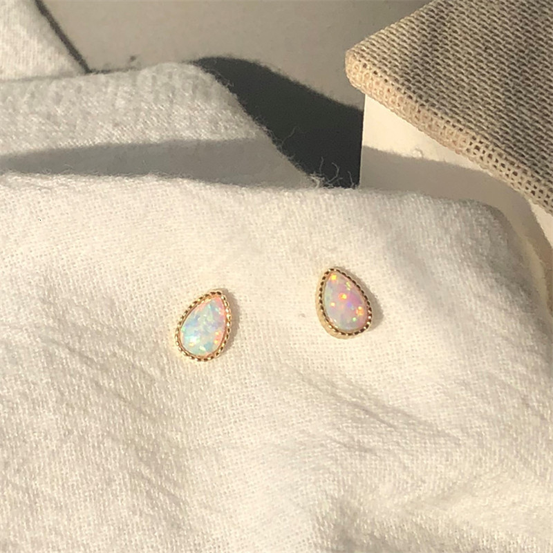 Stud 925 Sterling Silver Opal Earrings Women Temperament Wedding 14k Gold Plating Jewelry Girlfriend Gift 230801