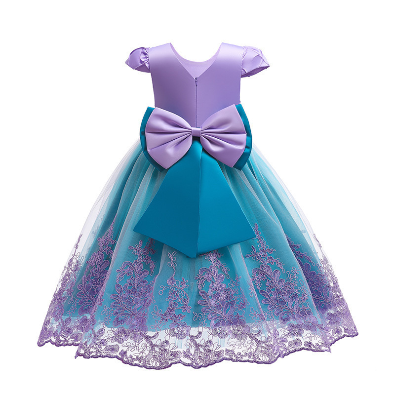 Girl's Dresses Little Mermaid Dress Cosplay Princess Halloween Costume Kid Dress For Girl Child Carnival Birthday Party Clothes Summer Vestidos 2