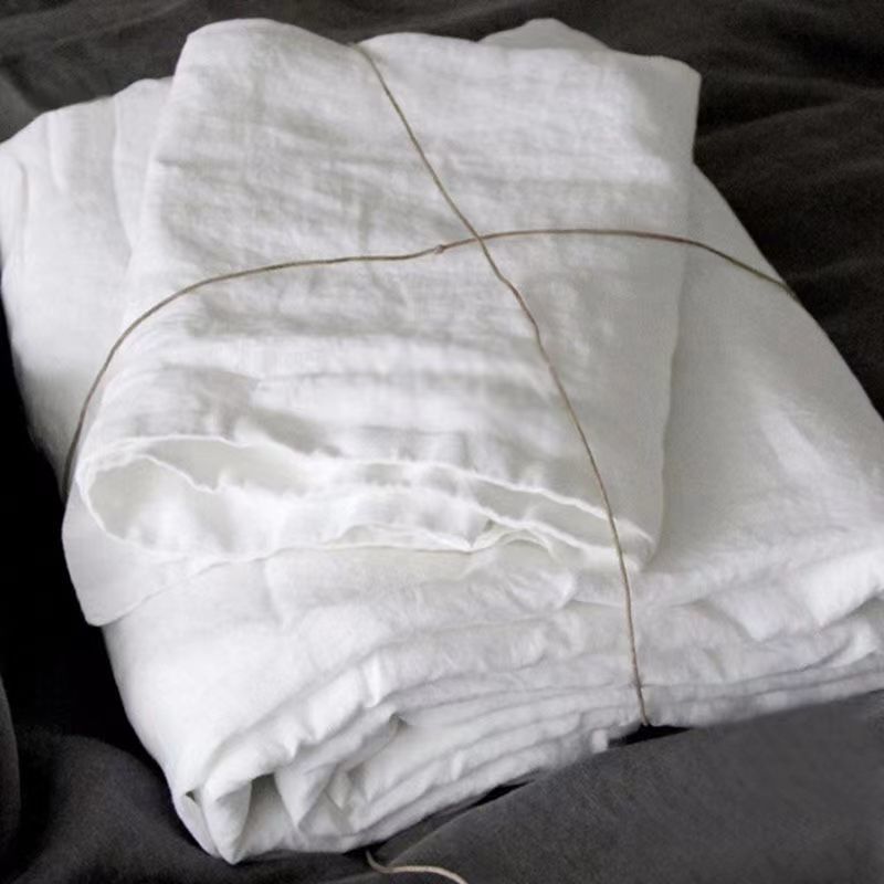 Bedding sets 3PCS 100% Washed Linen Sheet Set Natural Flax Bed Sheets 2 Pillowcases Breatherable Soft Farmhouse Bedding Bedsheet Flat Sheet 230731