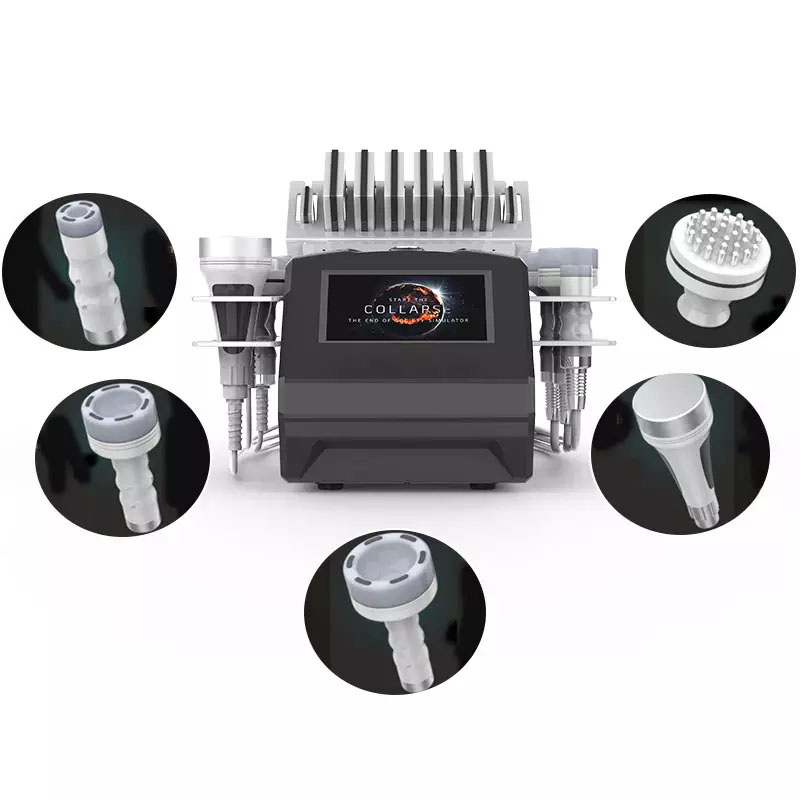 6 in 1 Ultrasound Vacuum 80K Cavitation Slimming Machine RF Lipo Machine Laser Slimming