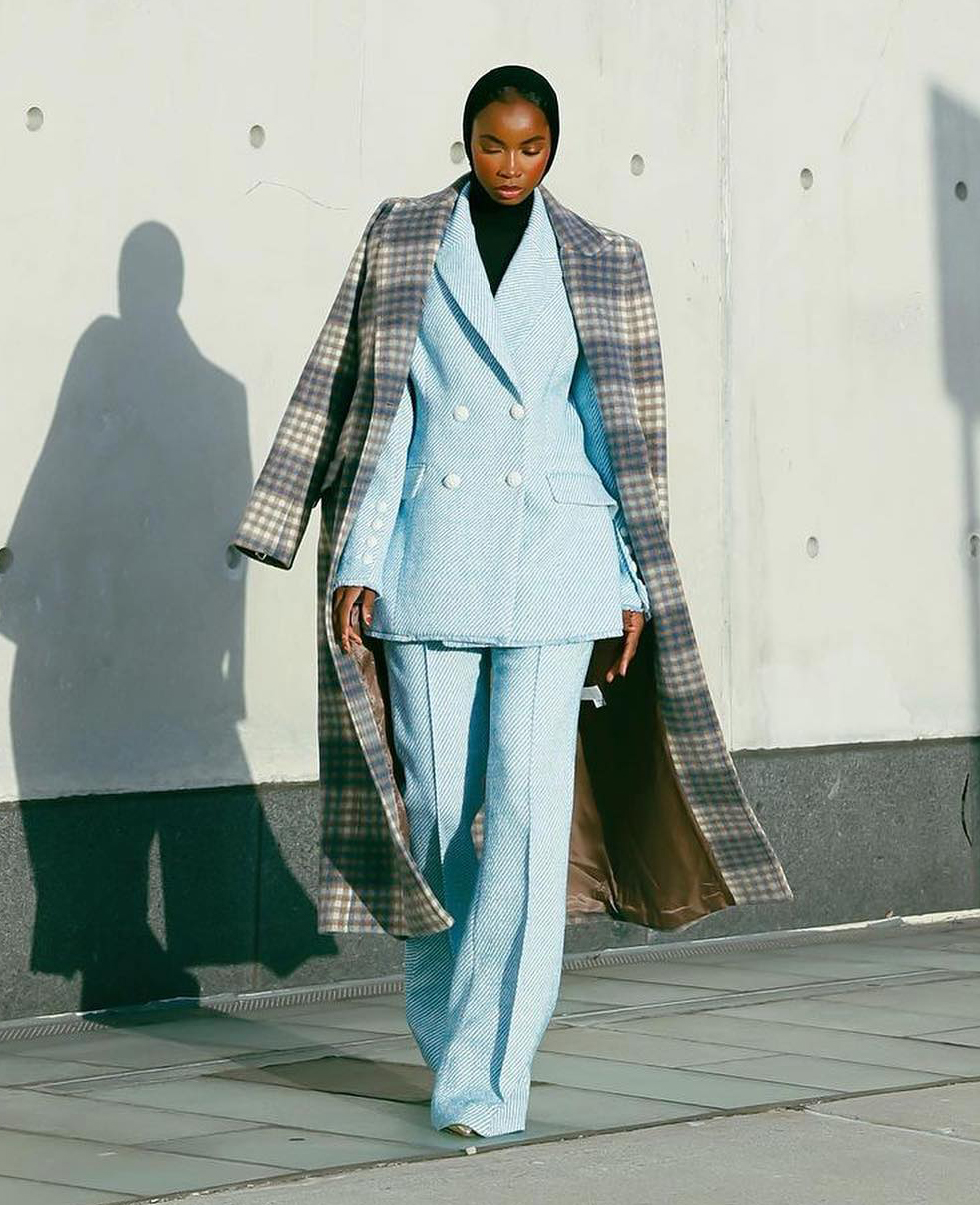 New Women's Suit Blue Business Office Suits 2 Pieces Peaked Lapel Formal Women Uniform Custom Made Party Prom