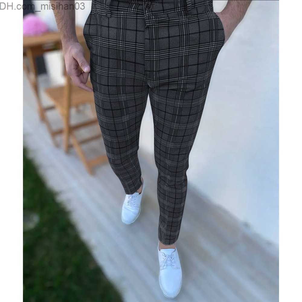 Men's Pants New Spring and Autumn Men's Casual Flat Bottom Trousers Business Work Pants Men's Dress Pants Men's Slim Fit Trousers 