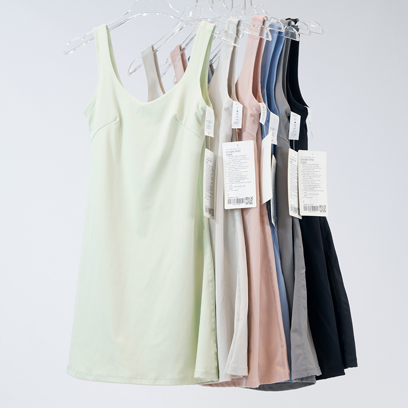Tennis Dress One-piece ed Yoga Fiess breathable Anti-slip Casual Golf Sports skirt with Short sets 104