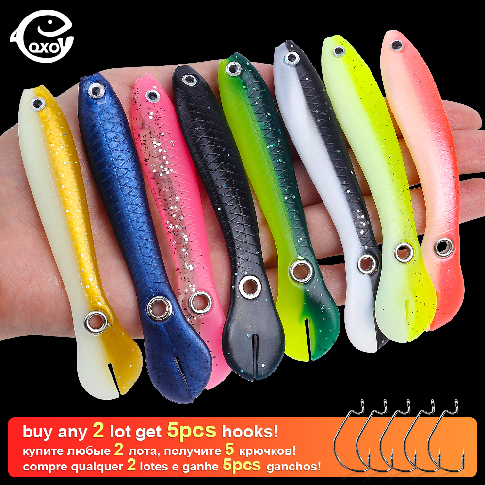 Baits Lures QXO 5pcsLot Fish Soft Lure Bionic Loach 10cm sea fishing accessories Silicone Bait goods float ALL FOR FISH tools bait boat 230801