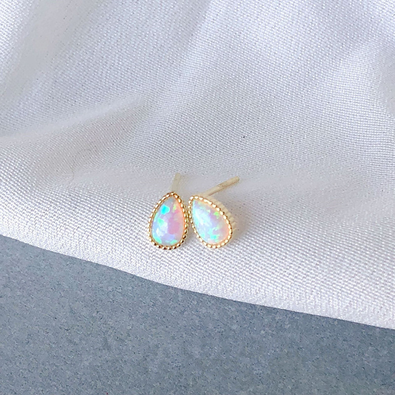 Stud 925 Sterling Silver Opal Earrings Women Temperament Wedding 14k Gold Plating Jewelry Girlfriend Gift 230801