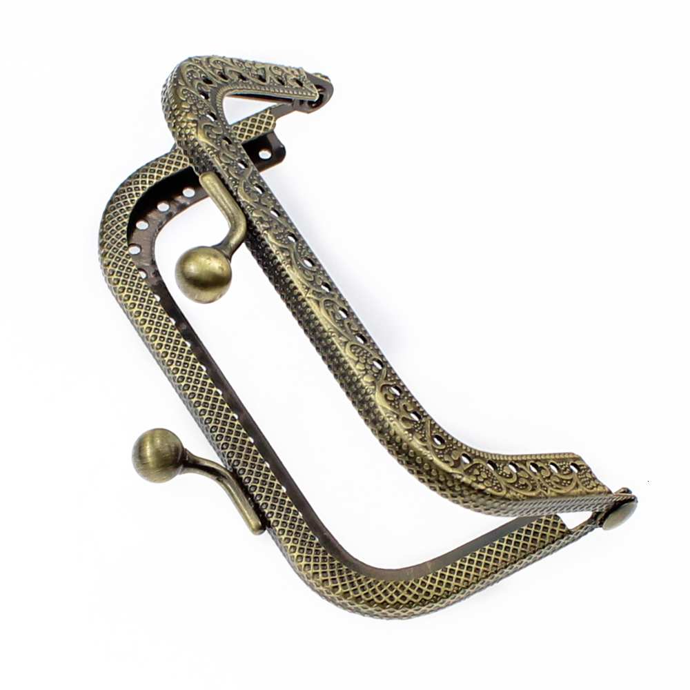 Bag Parts Accessories 5Pcs 851051251518205CM Rectangle Embossing Alloy Metal Kiss Purse Frame Durable Bronze Sewing Clasp For 230731
