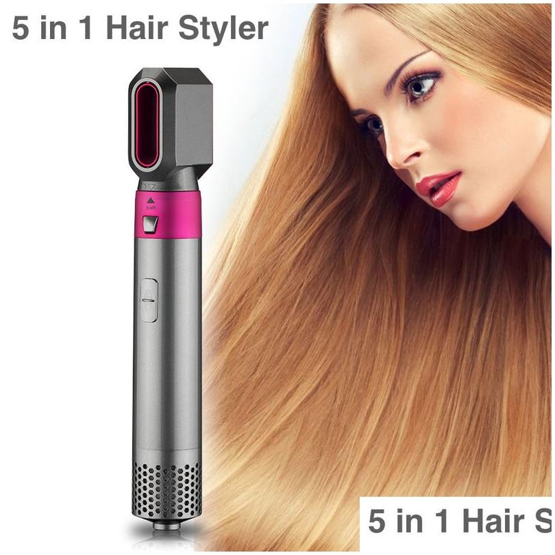 Curg Irons Hair Dryer Curler 5 In 1 Electric Iron S Rollers With And Straightening Brush 220624 Drop Delivery Products Care Styg Dhc7l
