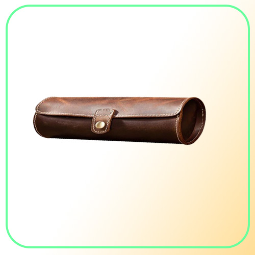 Watch Boxes Cases 3pcs Portable Roll Travel Case Chic Vine Leather Display Box