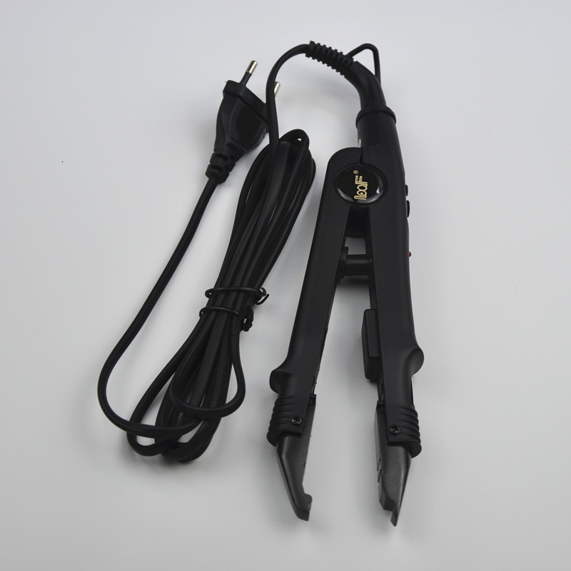 Connectors BlackPink Hair Extension Iron Keratin Bonding Tools Fusion Heat Connector Machine Temperature Fusion Heat Connector EU Plug 230731
