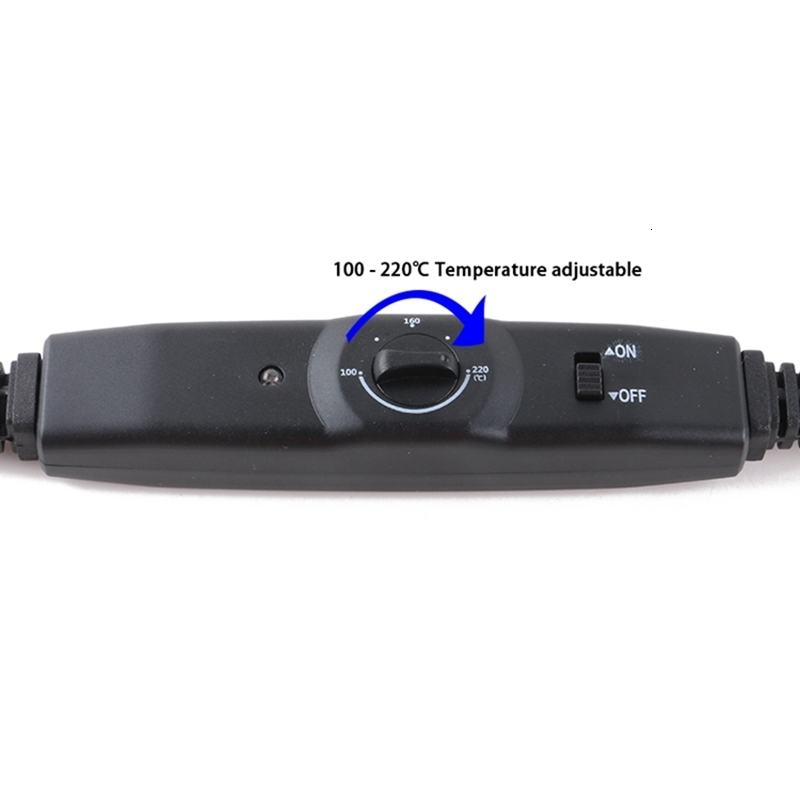 Connectors Classic Coda Black Adjustable Temperature 220 Smart Mini Heating Tip Keratin Melting Tool Fusion Bond Hair Extension Iron 230731