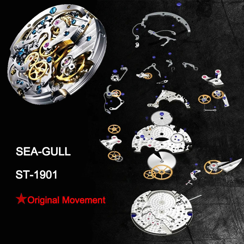 Wristwatches 40mm China Aviation Chronograph Seagull Movement 1963 Mechanical Watch For Men 40mm ST1901 Sapphire 38mm Mens Watch Pilot 230731