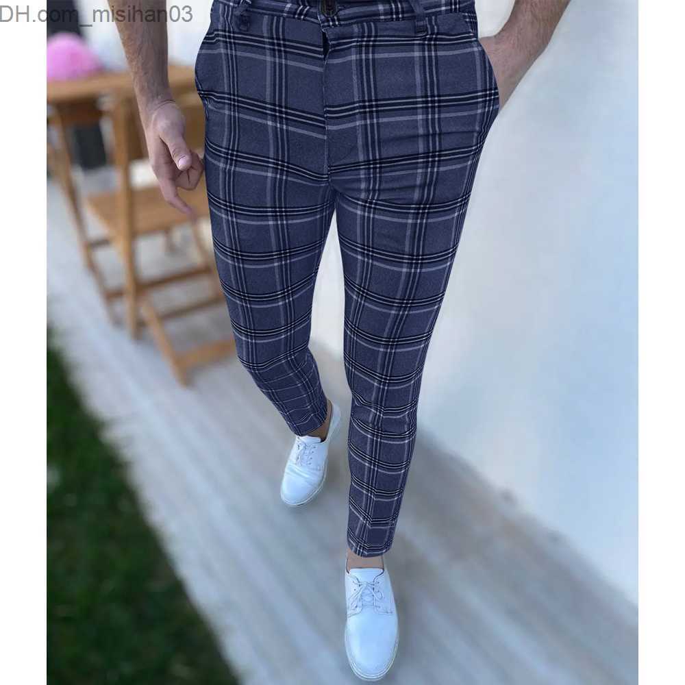 Men's Pants New Spring and Autumn Men's Casual Flat Bottom Trousers Business Work Pants Men's Dress Pants Men's Slim Fit Trousers 