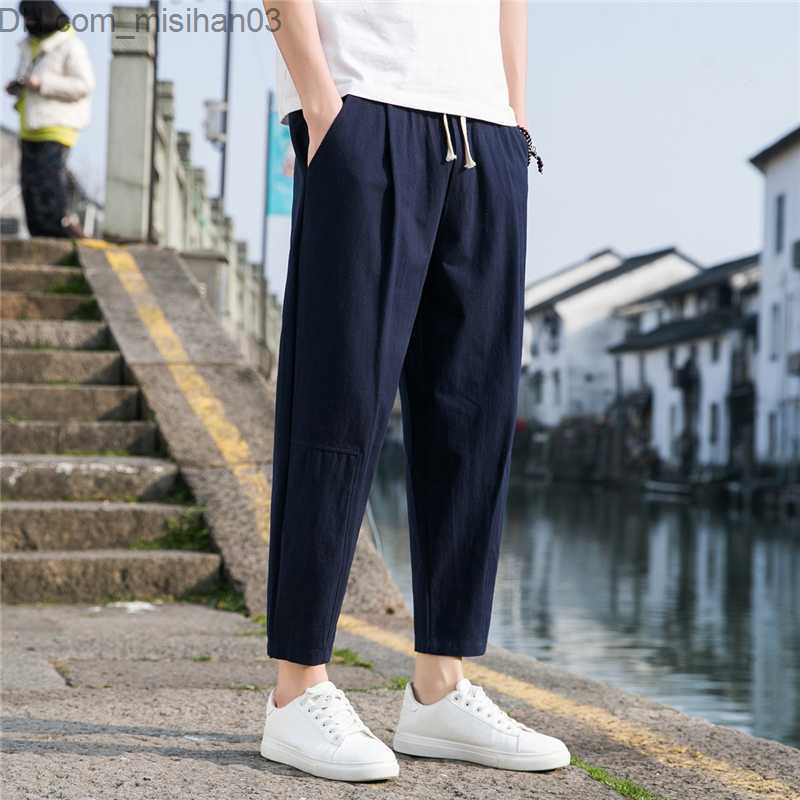 Men's Pants M-5XL! 2023 New Men's Casual Trousers Fully Matched Loose Linen Trousers Fashion Trousers Freight Trousers Men's Pants Z230