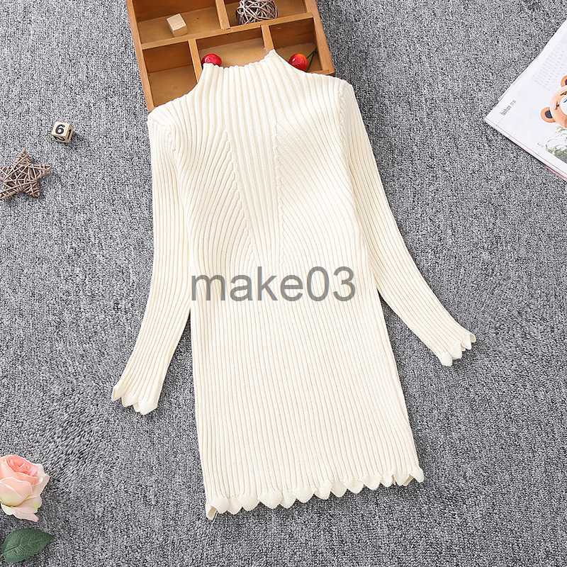 Cardigan Kids Girls Knitted Sweater Spring Autumn Winter Baby turtleneck long Sweater for Teen Girl wear warm Clothing 2 4 8 10 12 13Year J230801