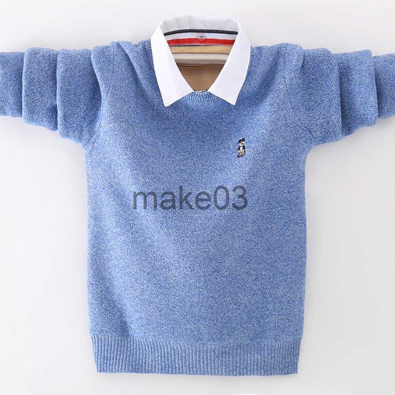 Cardigan winter children's clothing Boy's clothes pullover Sweater Kids clothes Cotton products Keep warm Boy sweater Thicker J230801