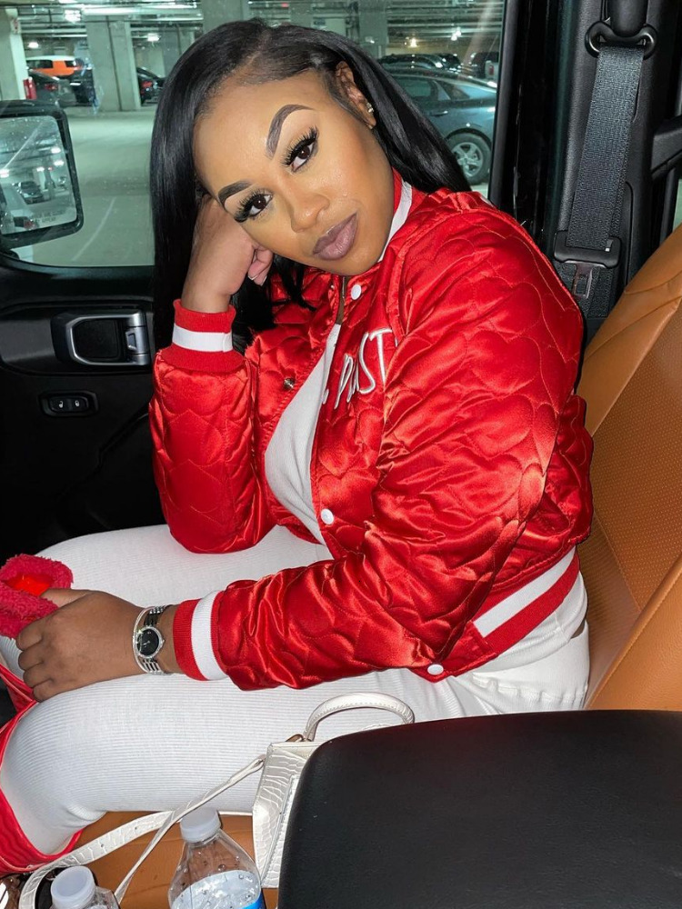 Women s Jackets Fashion Varsity Jacket Women Autumn Winter 2023 Casual Letter Embroidery Quilted Coat Cotton Padded Streetwear Parkas Red 230801